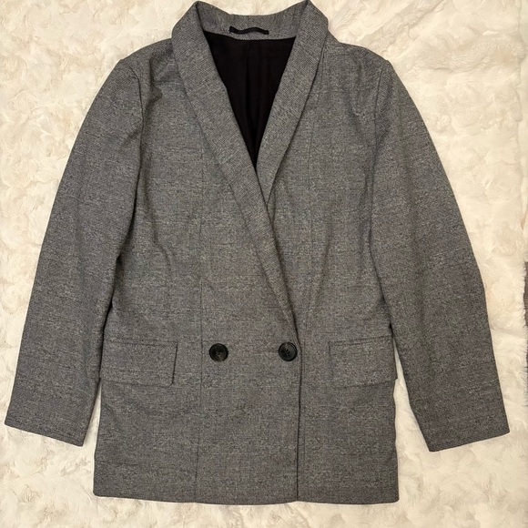 All Saints Jackets & Blazers - All Saints Harriet checker  Double Breasted relaxed oversized Blazer Size 00